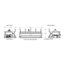 Lava Front View Burner - Electronic Ignition - LP