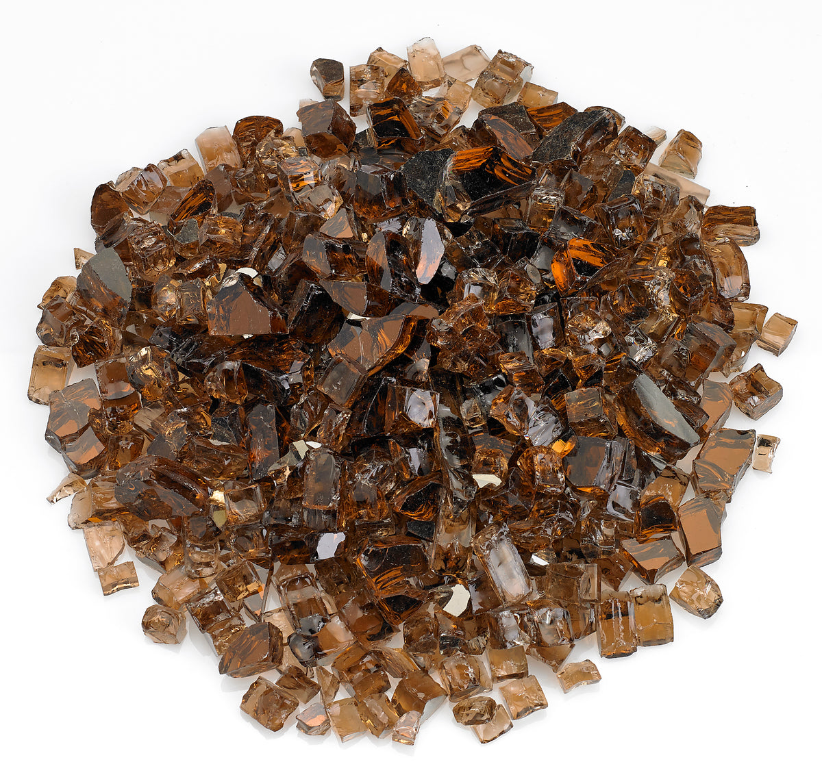 1/2" Reflective Copper Fire Glass