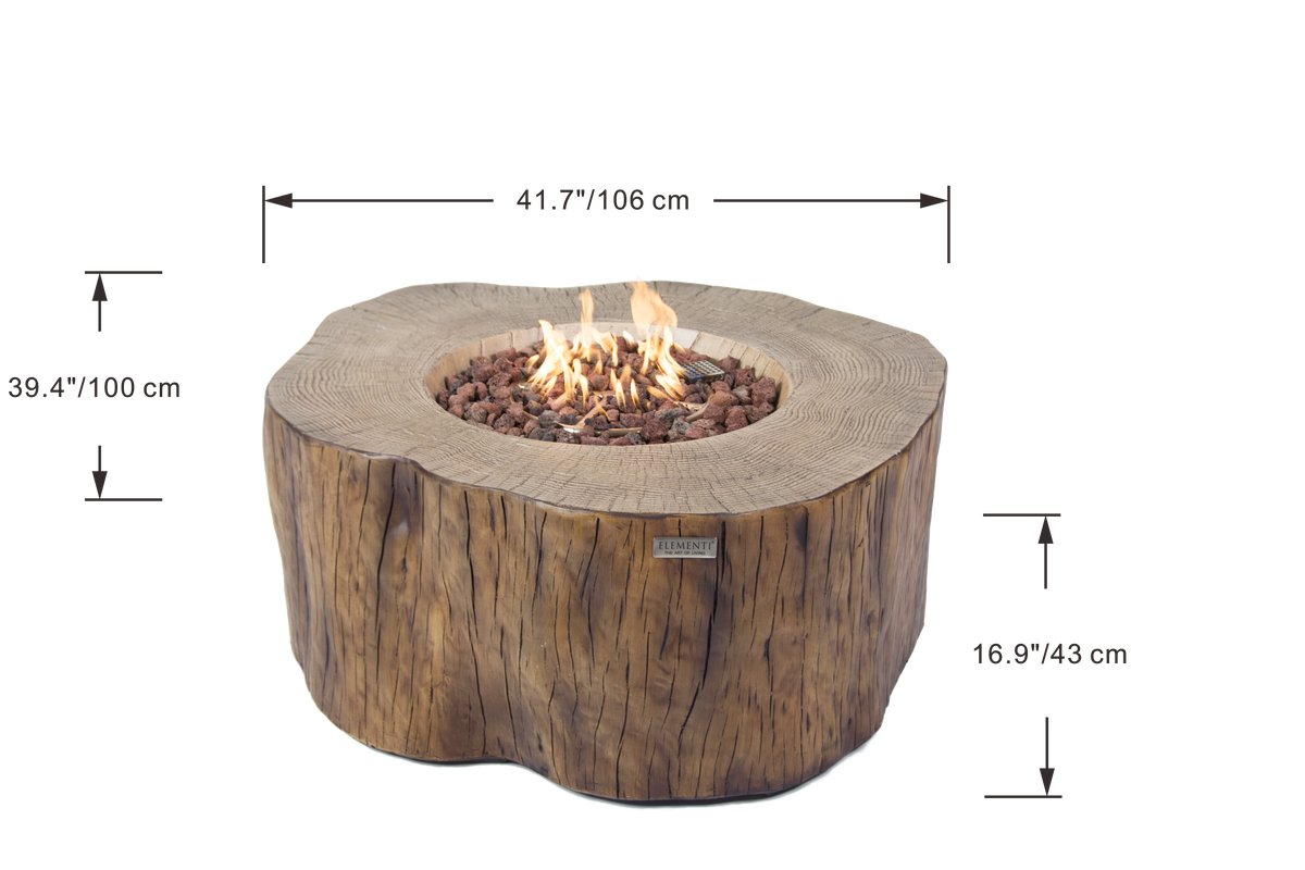 Elementi Manchester Fire Table - 42" - Redwood