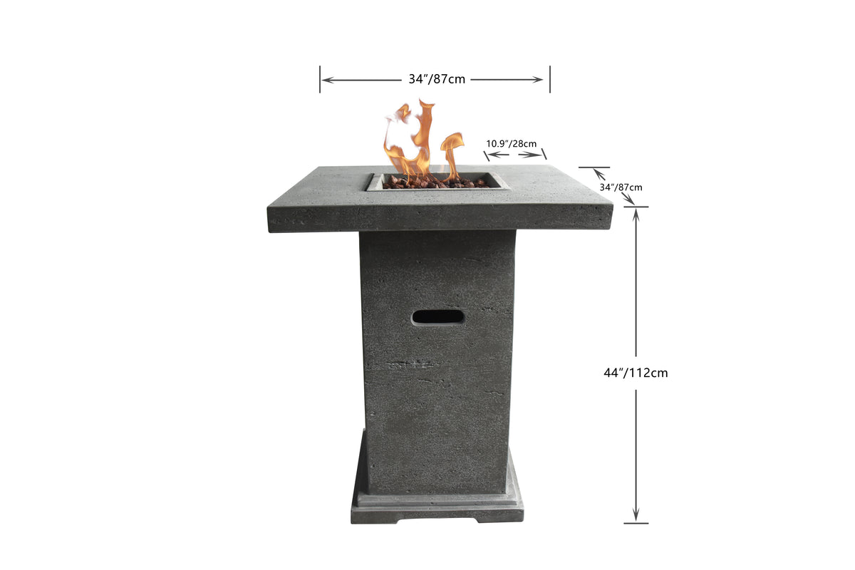 Elementi Montreal Bar Height Fire Table - 34"